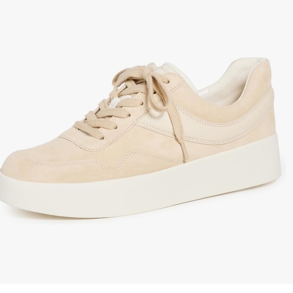 Vince Warren Court Sneaker Macadamia Size 9- Worn Once, Excellent Condition